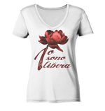 OSA - T shirt biologica lady scollo a V "Io sono libera" - Ladies Organic V-Neck Shirt