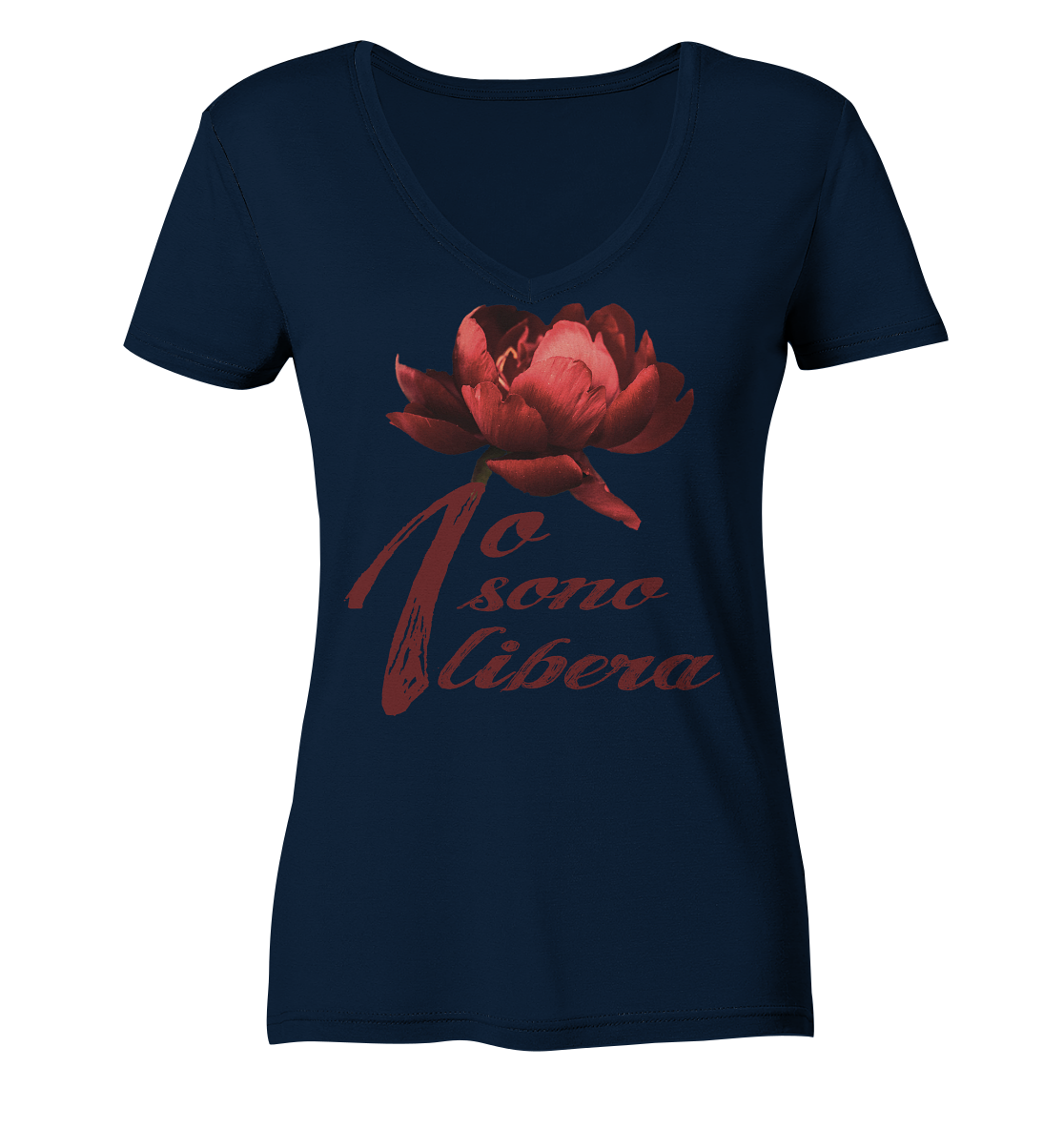 OSA - T shirt cotone biologico donna "Io sono libera" - Ladies V-Neck Shirt