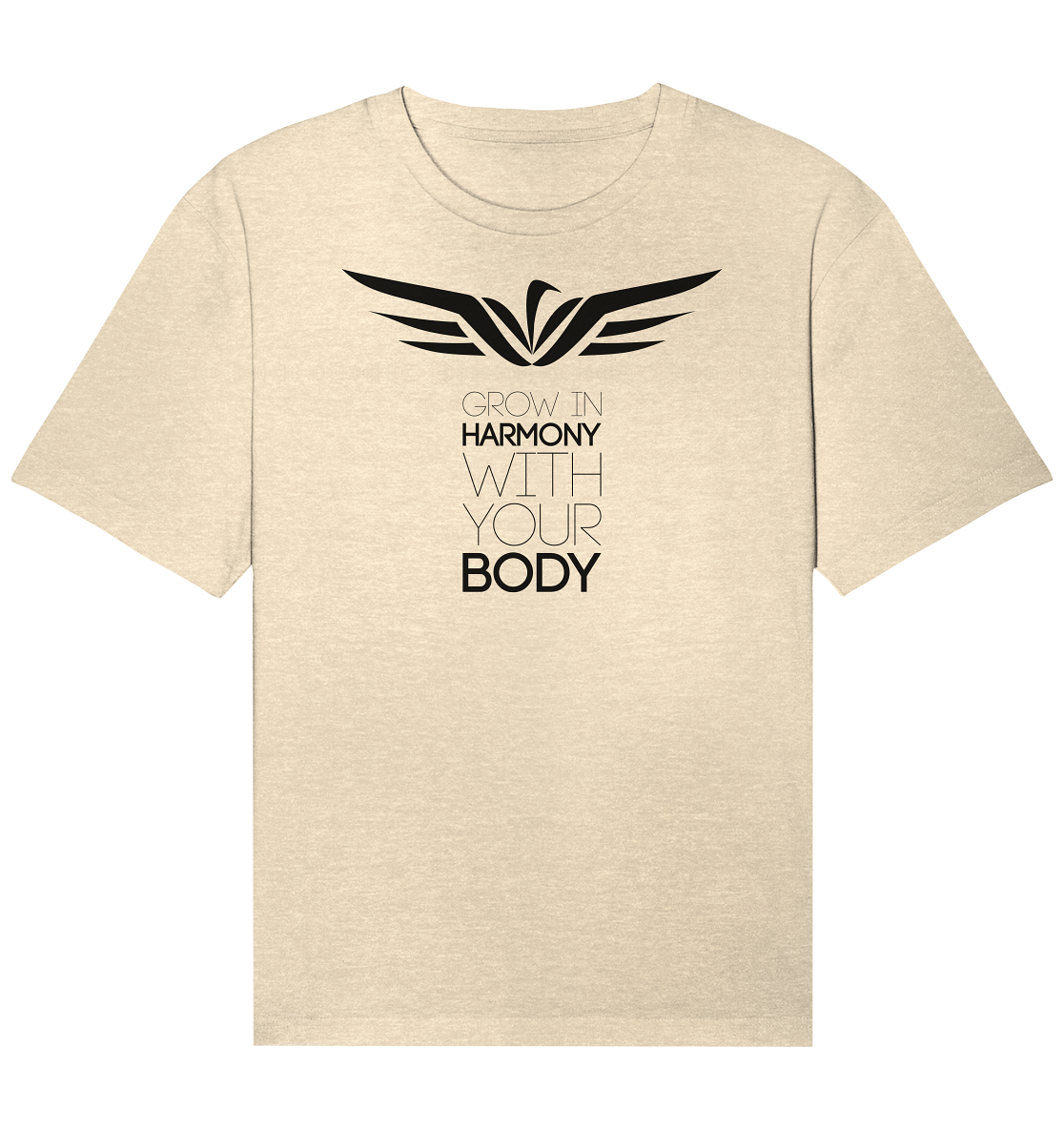OSA - T shirt casual "Grow in harmony with your body" - Organic Relaxed Shirt