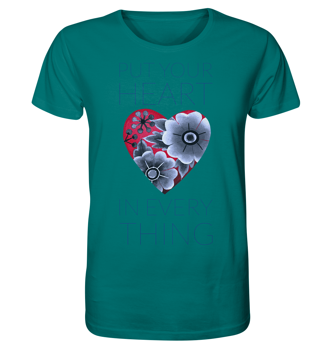 OSA - T shirt in cotone biologico "Put your heart" - Organic Shirt